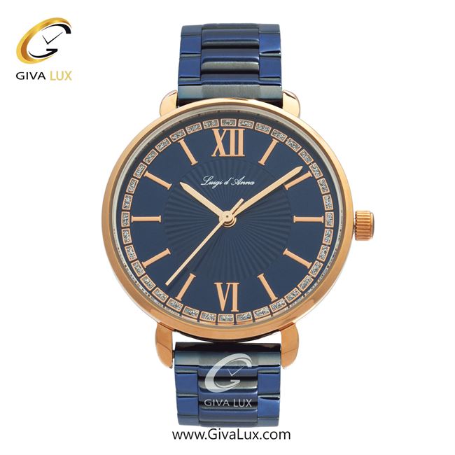 ساعت مچی اورجینال زنانه LdA رزگلد | سرمه ای| سرمه ای| کد رفرنس 2371